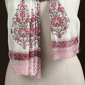 Sanganeri Hand Block Print Pure Merino Wool Stole 39