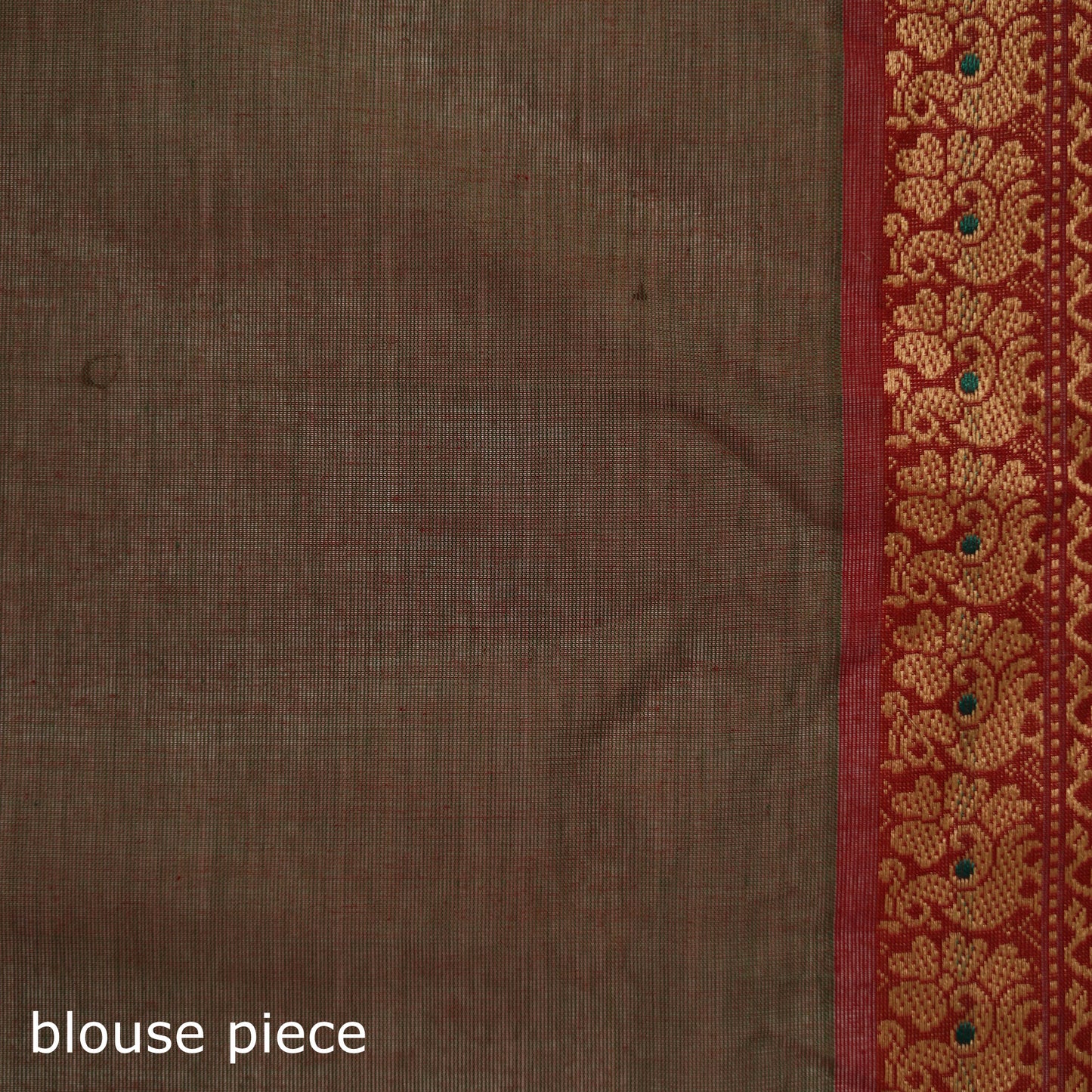 Brown - Kanchipuram Buti Cotton Saree with Border 22