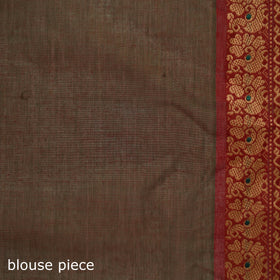 Brown - Kanchipuram Buti Cotton Saree with Border 22