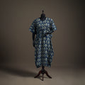 Ajrakh Hand Block Print Natural Dyed Cotton Long Kaftan 09