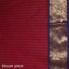 Stripes Buti Cotton Zari Border Kanchipuram Saree 02