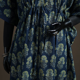 Ajrakh Hand Block Print Natural Dyed Cotton Long Kaftan 09