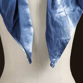 Shibori Tie-Dye Cotton Brooch Scarf 02