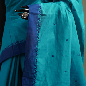 Blue - Kanchipuram Buti Cotton Saree with Border 23