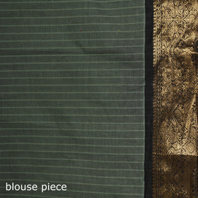 Stripes Buti Cotton Zari Border Kanchipuram Saree 05
