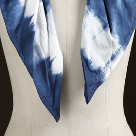Shibori Tie-Dye Cotton Brooch Scarf 04