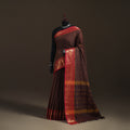 Checks Buti Cotton Zari Border Kanchipuram Saree 06