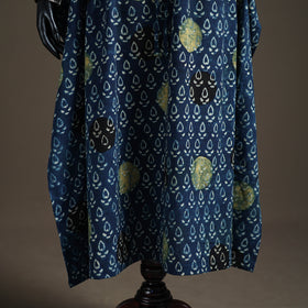 Ajrakh Hand Block Print Natural Dyed Cotton Long Kaftan 10