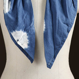 Shibori Tie-Dye Cotton Brooch Scarf 06