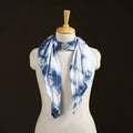 Shibori Tie-Dye Cotton Brooch Scarf 07