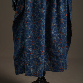 Ajrakh Hand Block Print Natural Dyed Cotton Long Kaftan 11