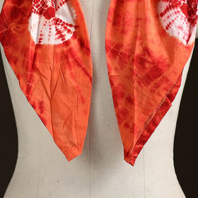 Shibori Tie-Dye Cotton Brooch Scarf 13