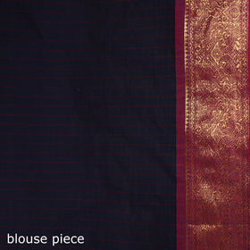 Stripes Buti Cotton Zari Border Kanchipuram Saree 07