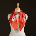 Shibori Tie-Dye Cotton Brooch Scarf 13