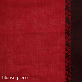 Red - Kanchipuram Buti Cotton Saree with Border 26