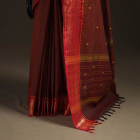 Checks Buti Cotton Zari Border Kanchipuram Saree 08
