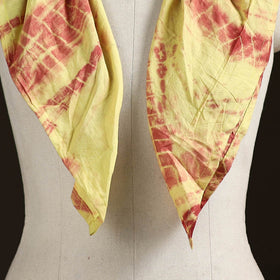 Shibori Tie-Dye Cotton Brooch Scarf 17