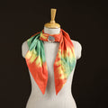 Shibori Tie-Dye Cotton Brooch Scarf 18