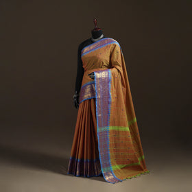 Checks Buti Cotton Zari Border Kanchipuram Saree 10