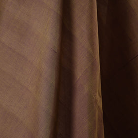 Brown - handloom cotton mangalagiri fabric with zari border
