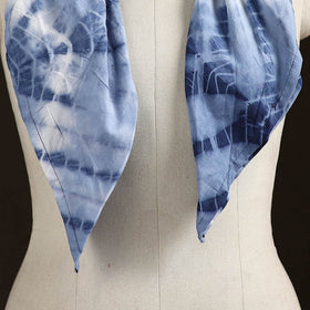Shibori Tie-Dye Cotton Brooch Scarf 24