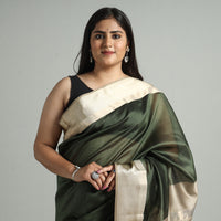 Green - Traditional Mulberry Silk Handloom Saree with Tassels 54