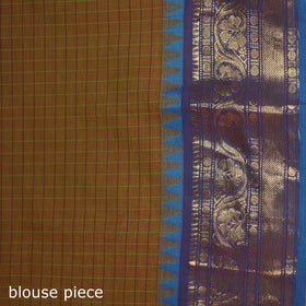 Checks Buti Cotton Zari Border Kanchipuram Saree 10