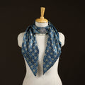 Ajrakh Hand Block Print Natural Dyed Modal Silk Brooch Scarf 26