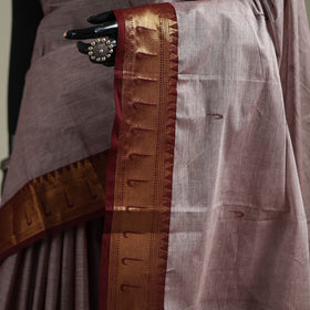 Brown - Kanchipuram Buti Cotton Saree with Border 29