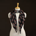 Ajrakh Hand Block Print Natural Dyed Modal Silk Brooch Scarf 29