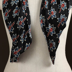 Ajrakh Hand Block Print Natural Dyed Modal Silk Brooch Scarf 31