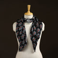 Ajrakh Hand Block Print Natural Dyed Modal Silk Brooch Scarf 31