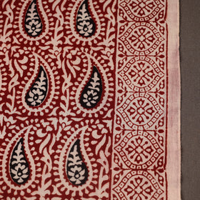 Red Bagh Hand Block Print Natural Dyed Cotton Fabric