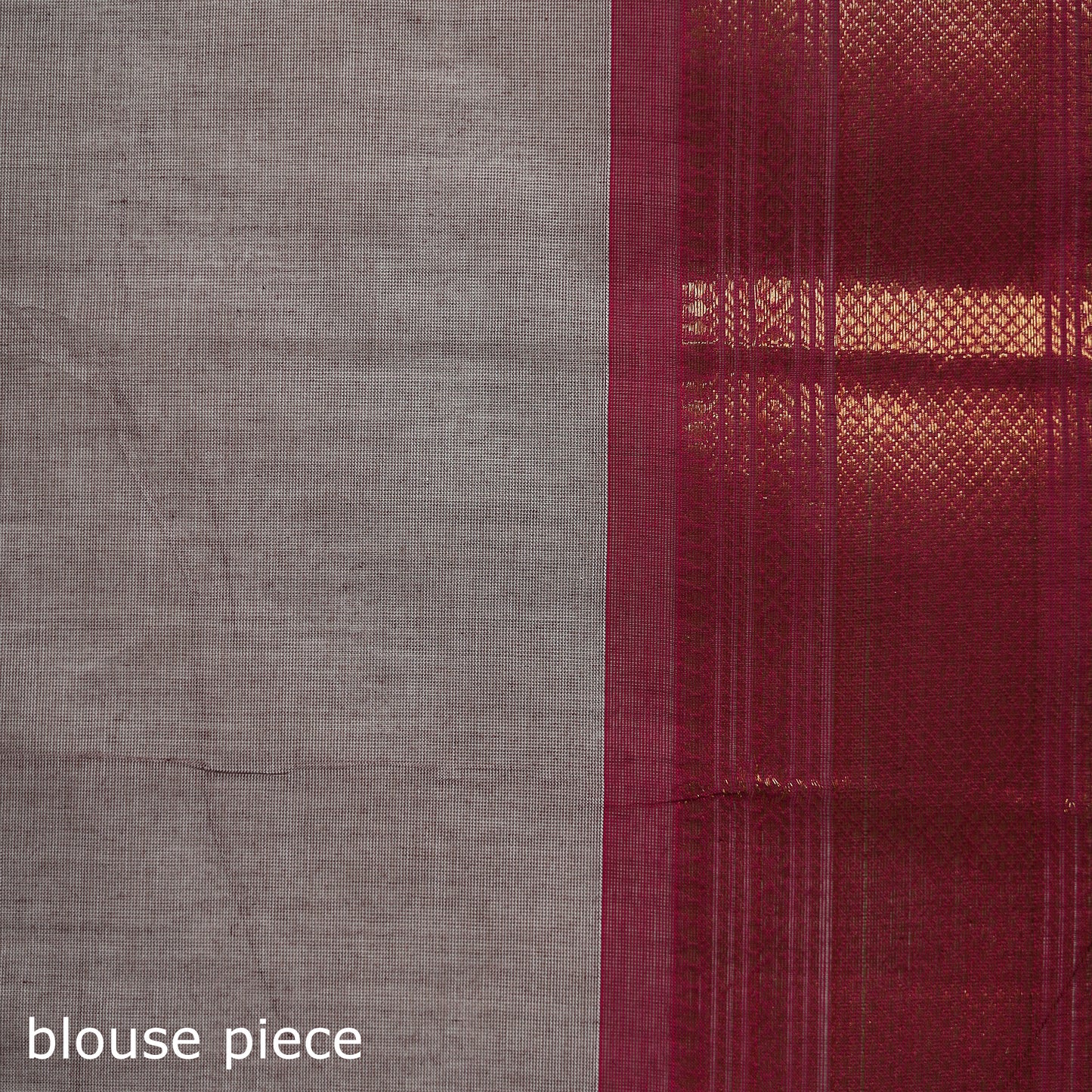 Brown - Kanchipuram Buti Cotton Saree with Border 30