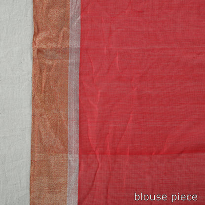 Red - Traditional Chanderi Silk Zari Buti Handloom Saree 55