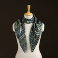 Ajrakh Hand Block Print Natural Dyed Modal Silk Brooch Scarf 34