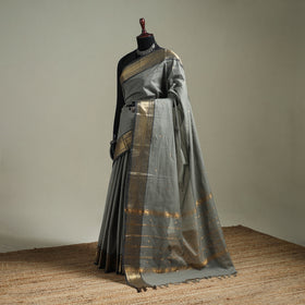 Grey - Kanchipuram Buti Cotton Saree with Border 31
