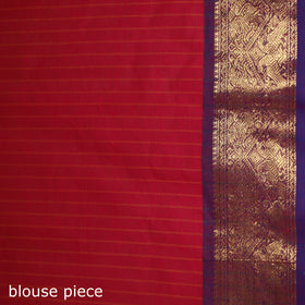 Stripes Buti Cotton Zari Border Kanchipuram Saree 12