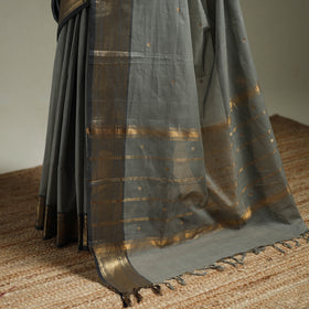 Grey - Kanchipuram Buti Cotton Saree with Border 31