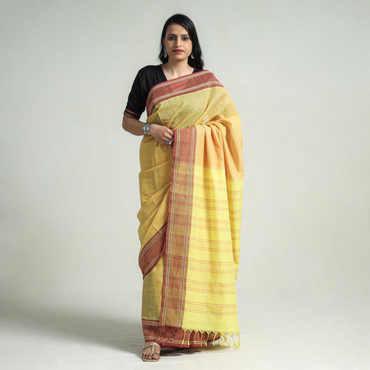 Yellow - Mangalagiri Krishna Handloom Tarangini Cotton Saree