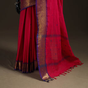Stripes Buti Cotton Zari Border Kanchipuram Saree 14