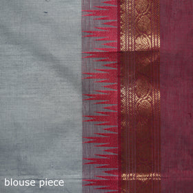 Grey - Kanchipuram Buti Cotton Saree with Border 32