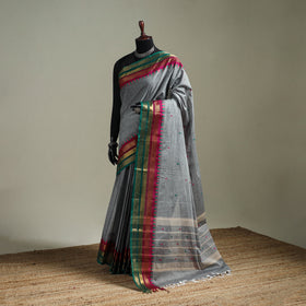 Grey - Kanchipuram Buti Cotton Saree with Border 33