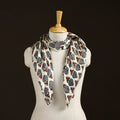 Ajrakh Hand Block Print Natural Dyed Modal Silk Brooch Scarf 44