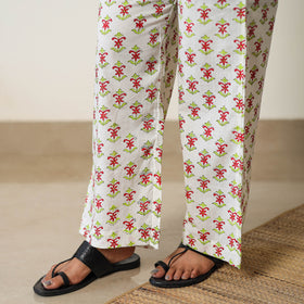  Sanganeri Block Printed Cotton Kurta with Palazzo & Dupatta Set 04 