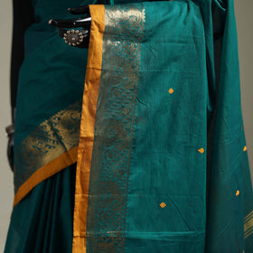 Green - Kanchipuram Buti Cotton Saree with Border 34