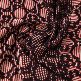 Black Bagh Hand Block Print Natural Dyed Cotton Fabric