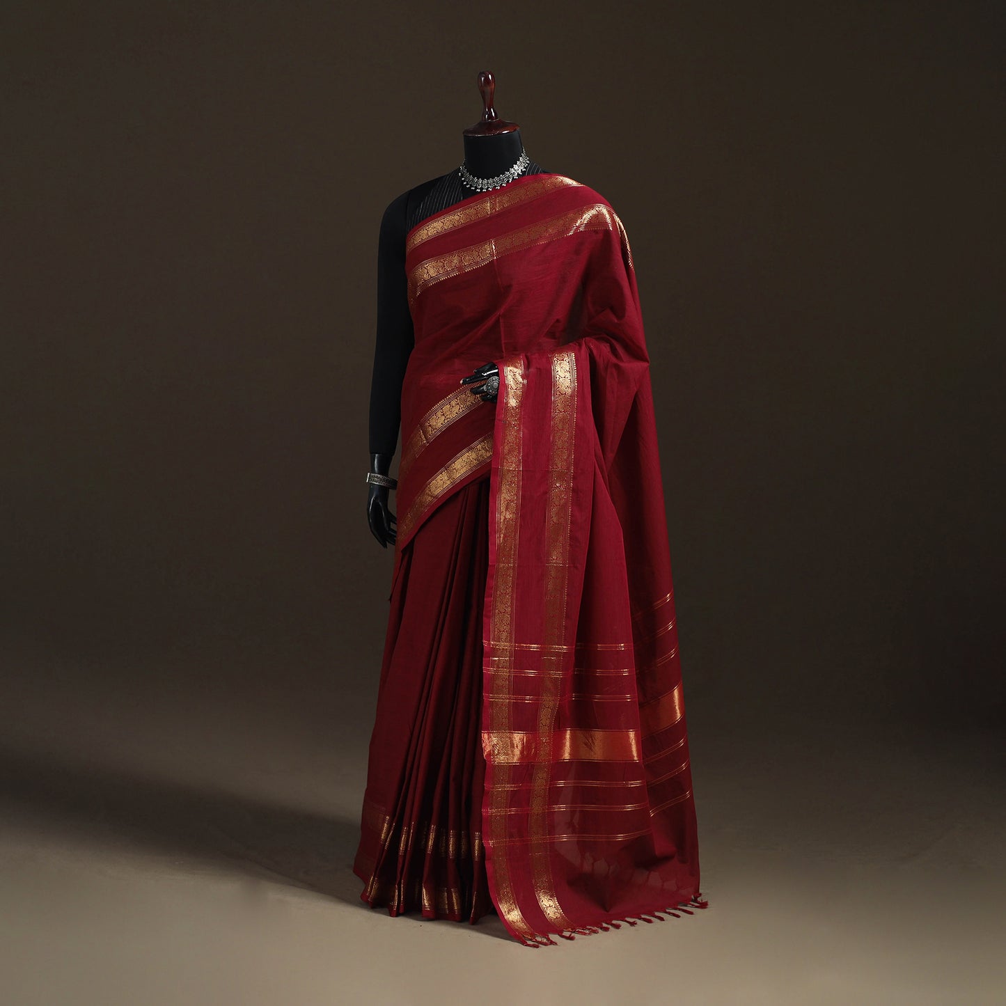 Chettinad Woven Cotton Saree with Border 15