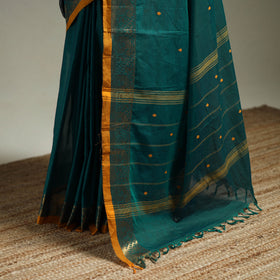 Green - Kanchipuram Buti Cotton Saree with Border 34