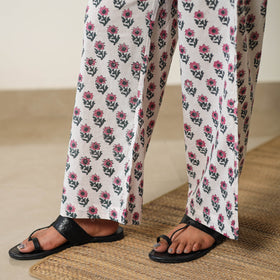  Sanganeri Block Printed Cotton Kurta with Palazzo & Dupatta Set 05 